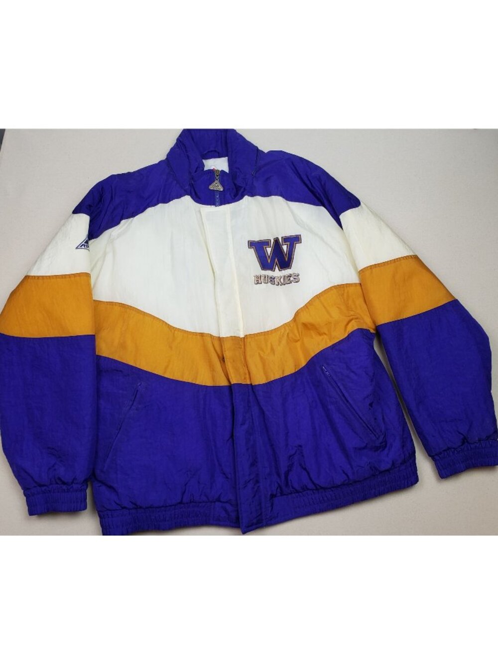 Washington Huskies Puffer Jacket Pur/Gld/Wht Sz XL Apex One 90's VINTAGE